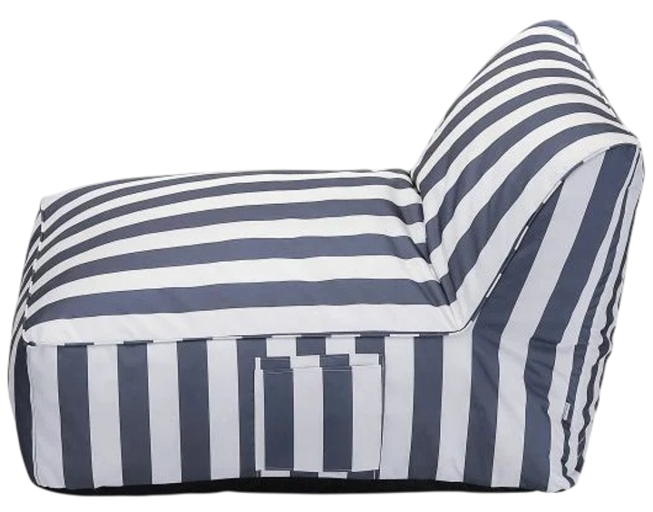 Leżanka Homla Maris w biało-niebieskie paski 72 x 102 x 65 cm (5906496744235) - obraz 2