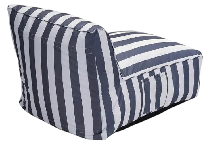 Leżanka Homla Maris w biało-niebieskie paski 72 x 102 x 65 cm (5906496744235) - obraz 3
