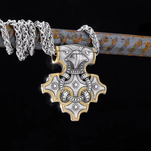 Підвіска амулет у скандинавському стилі Thor's Hammer «Молот Тора» 44.3 * 40 мм [WJ-1014] Viking - зображення 2