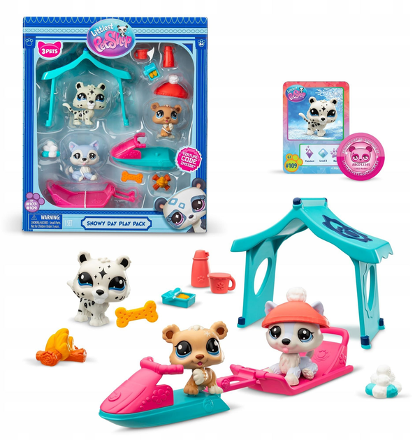 Набір фігурок Littlest Pet Shop Сніговий день 3 шт LPS00534 (885561005349) - зображення 2