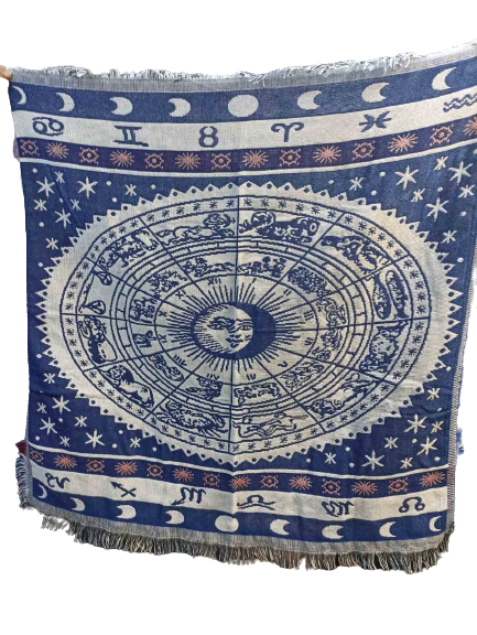 Професійна скатертина для ворожіння картами Таро Зодіак [ZJ053201] 90*90 см - зображення 8