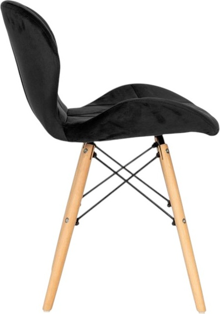 Zestaw krzeseł do kuchni i salonu ModernHome by Multistore KJC208 4 szt Black (5905817000692) - obraz 6