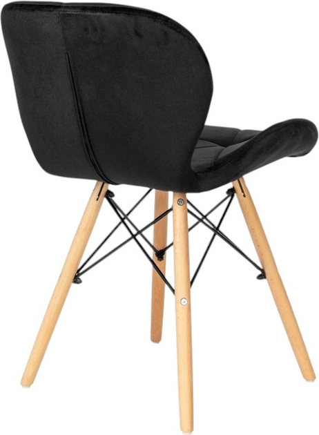 Zestaw krzeseł do kuchni i salonu ModernHome by Multistore KJC208 4 szt Black (5905817000692) - obraz 7