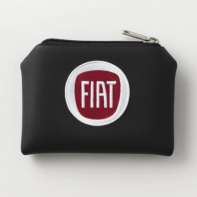 Ключница с логотипом FIAT на молнии из экокожи размером 14х10 см - Фото 1 Ключница с логотипом FIAT на молнии из экокожи размером 14х10 см - изображение 1