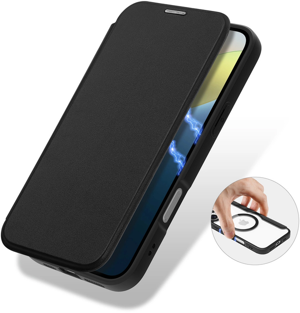 Чохол-книжка Dux Ducis Skin X Pro для Apple iPhone 16 Black (6934913004425) - зображення 7