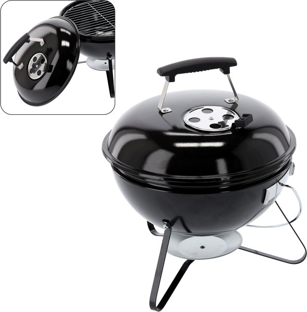 Портативний вугільний гриль Garden Line 37 х 37 х 44 см (BBQ0100) - зображення 1
