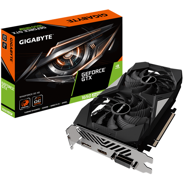 Відеокарта Gigabyte GeForce GTX 1650 Super Windforce 4GB GDDR6 (GV-N165SWF2OC-4GD:5), Б/в - Фото 1 Відеокарта Gigabyte GeForce GTX 1650 Super Windforce 4GB GDDR6 (GV-N165SWF2OC-4GD:5), Б/в - зображення 1