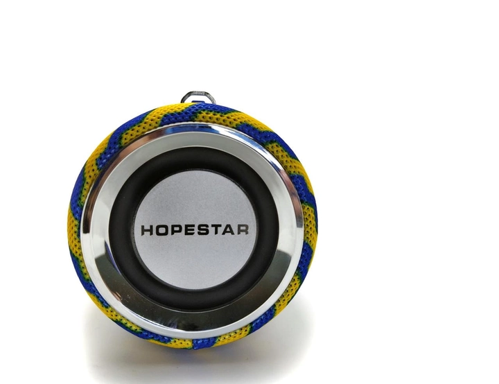 Портативная беспроводная Bluetooth колонка Hopestar H39 blue-yellow - Фото 5 Портативная беспроводная Bluetooth колонка Hopestar H39 blue-yellow - изображение 5