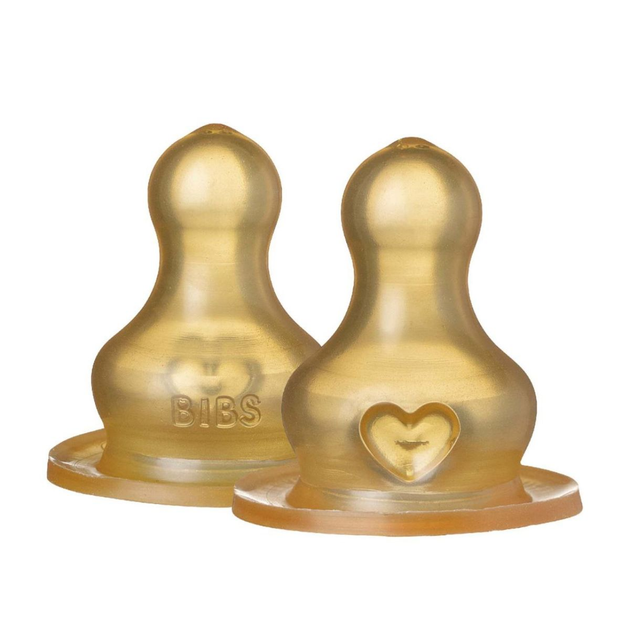 Сменные сосочки на пляшечку BIBS Bottle Niple 2 pack Latex Fast Flow (быстрый поток) - зображення 2