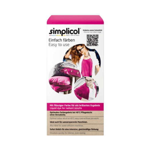 Фарба для одягу та текстилю Simplicol Pink-Berry Intensiv (Рожева ягода ) 400 г + 150 ml рідкий барвник без упаковки (пошкоджена) - Фото 3 Фарба для одягу та текстилю Simplicol Pink-Berry Intensiv (Рожева ягода ) 400 г + 150 ml рідкий барвник без упаковки (пошкоджена) - зображення 3