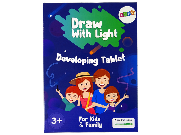 Tablet do rysowania światłem LEAN Toys do szkicowania z literkami i cyferkami (5905515352260) - obraz 4