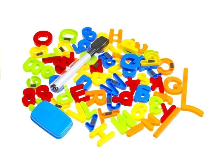 Tablica magnetyczna stojąca LEAN Toys Różowa, pisak i magnesy, szufladki i półka (5905515350549) - obraz 4