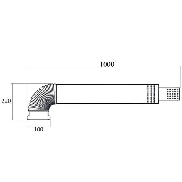 Коаксиальный дымоход для газовой колонки 60/100 Thermo Alliance - изображение 2