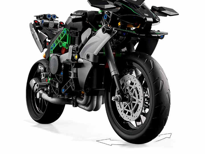 Конструктор LEGO Technic Мотоцикл Kawasaki Ninja H2R 643 деталей (42170) - Фото 5 Конструктор LEGO Technic Мотоцикл Kawasaki Ninja H2R 643 деталей (42170) - изображение 5