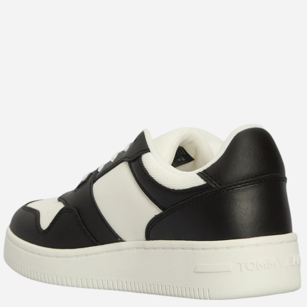 Sneakersy damskie skórzane Tommy Jeans EN0EN02505-0GS 40 Białe z czarnym (8720638359098) - obraz 3