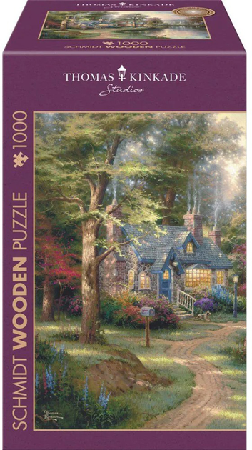 Puzzle Schmidt Spiele Thomas Kinkade Studios: Wioska nad jeziorem 1000 elementów 59800 (4001504598006) - obraz 2