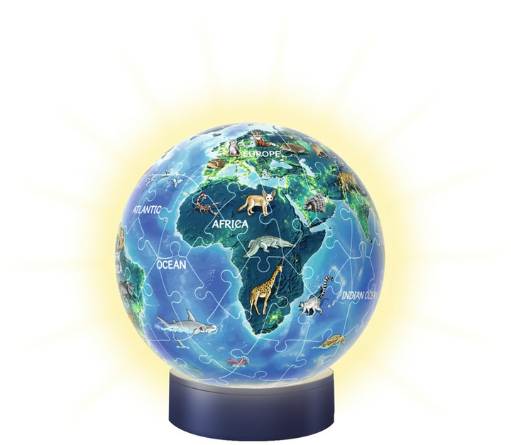 Пазл 3D Ravensburger Night Light Земля в ночі 72 елемента 118441 (4005556118441) - зображення 2