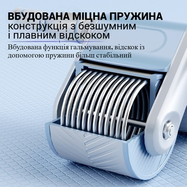 Ролик для пресса, тренажер колесо спортивный фитнес рол с автоматическим откатом гимнастический для мышц живота для занятий в домашних условиях, белый с голубым (LS-KP-03) - Фото 4 Ролик для пресса, тренажер колесо спортивный фитнес рол с автоматическим откатом гимнастический для мышц живота для занятий в домашних условиях, белый с голубым (LS-KP-03) - изображение 4