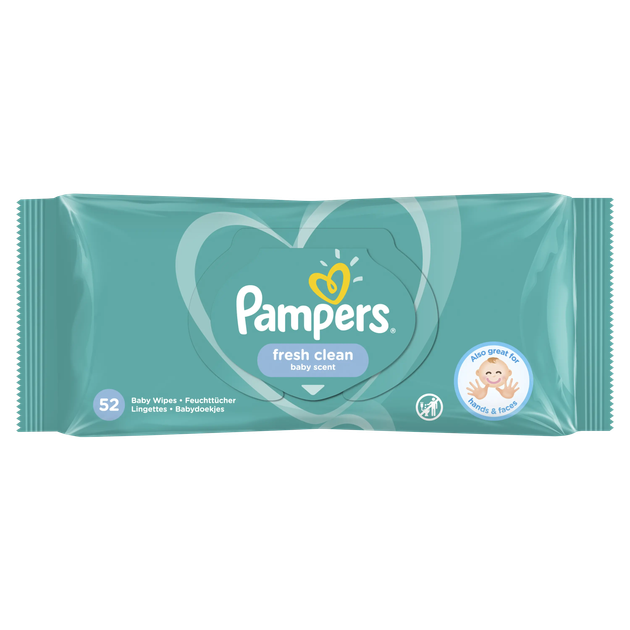 Влажные салфетки, Pampers Baby Fresh Clean, 52шт - Фото 1 Влажные салфетки, Pampers Baby Fresh Clean, 52шт - изображение 1