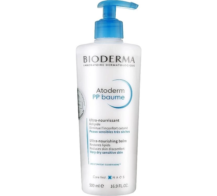 Bioderma Atoderm PP Baume Ultra-Nourishing Balm Бальзам для сухої та чутливої шкіри обличчя та тіла 500мл - Фото 1 Bioderma Atoderm PP Baume Ultra-Nourishing Balm Бальзам для сухої та чутливої шкіри обличчя та тіла 500мл - зображення 1