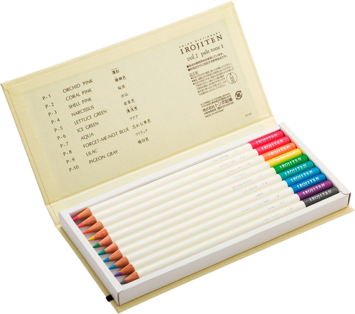 Набір кольорових олівців Tombow Irojiten Pale tone l 10 шт (4003198856608) - зображення 5