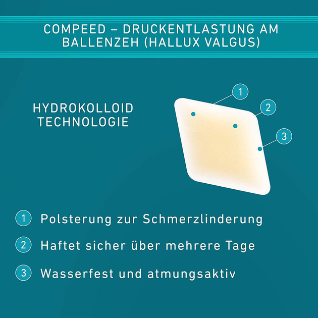 Пластырь Compeed Ballenschutz Pflaster для вальгусной стопы Компид 5 шт - зображення 2