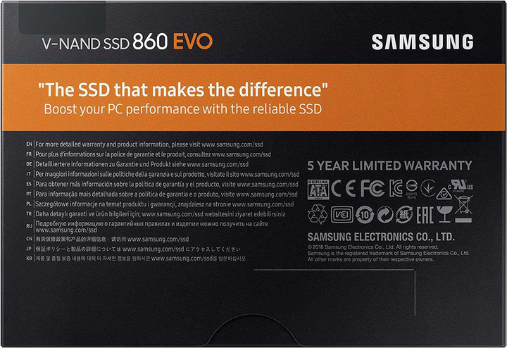 Накопичувач SSD Samsung Sata 2.5" 250Gb 860 EVO 240 256 (MZ-76E250) Б/в - изображение 7