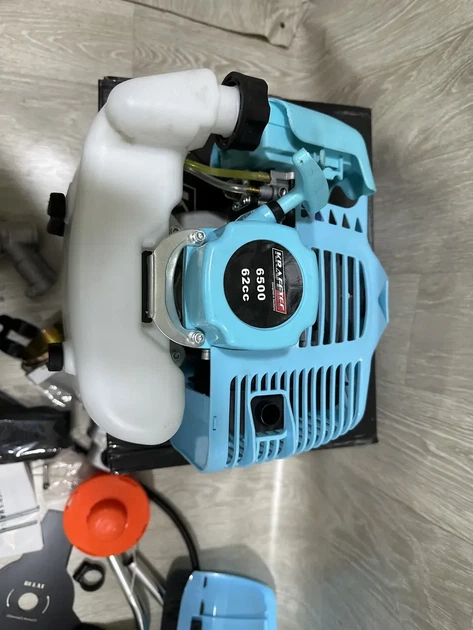 Бензокоса Krafftec BG-6500 Professional (Germany) — 6.5 кВт, 62 см³, мотокоса з ранцевим ременем і ножами - зображення 5