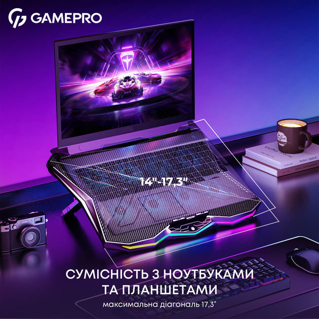 Охолоджуюча підставка для ноутбука Gamepro CP680 - зображення 14