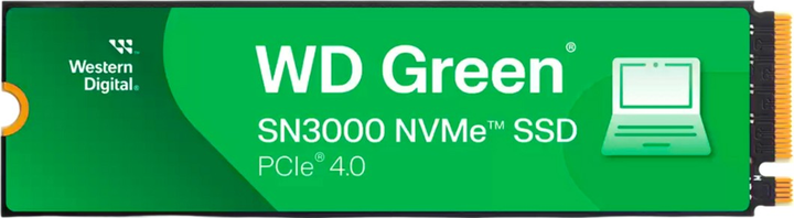 Dysk SSD Western Digital Green SN3000 500GB M.2 2280 NVMe PCIe 4.0 x4 3D NAND QLC (WDS500G4G0E) - obraz 1