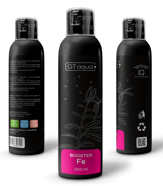 Nawóz żelazowy dla roślin akwariowych GT Aqua Booster Fe 200 ml (5908252830701) - obraz 2