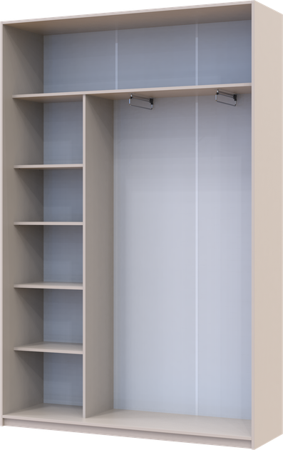 Шкаф купе Doros Сити Лайт Кашемир 1 ДСП/1 зеркало 150х45х225 см (80736356) - изображение 5