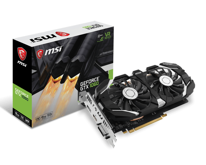 Відеокарта MSI GeForce GTX 1060 OC 6GB GDDR5 (GeForce GTX 1060 6GT OCV1 ...