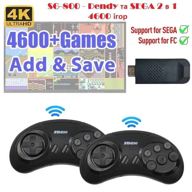 Игровая приставка Game Controlle SG-800 с беспроводными джойстиками 8835 - изображение 2