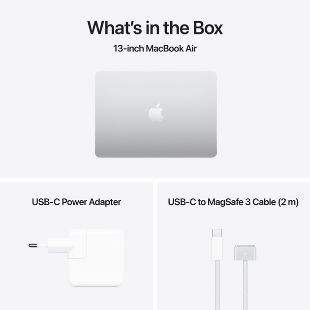 Ноутбук Apple MacBook Air 13.6" M4 24/512GB 2025 (MC654RU/A) (QWERTY+кирилиця) Silver (SG7KMRWX6QN) - Уцінка - зображення 11