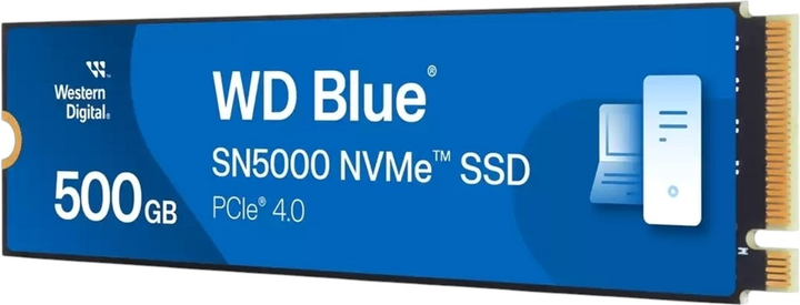Dysk SSD Western Digital Blue SN5000 500GB M.2 2280 NVMe PCIe 4.0 x4 3D NAND QLC (WDBS3F5000ANC-WRSN) - obraz 2