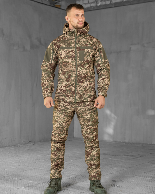Форма Softshell на флісі Куртка з капюшоном + Штани хижак розмір L - изображение 1