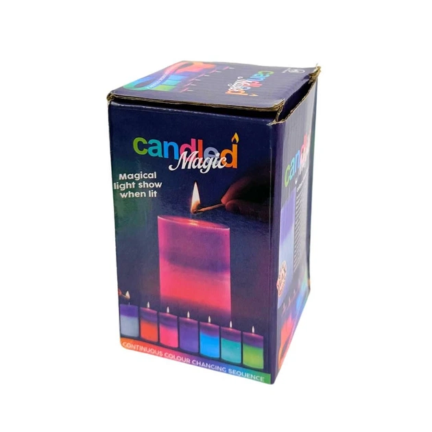 Свічка парафінова 10 см Candled Magic LED бавовняний гніт білий з зеленим - зображення 2