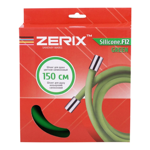 Шланг для душа Zerix F12 Green 150 см силиконовый ZX2999 - изображение 2