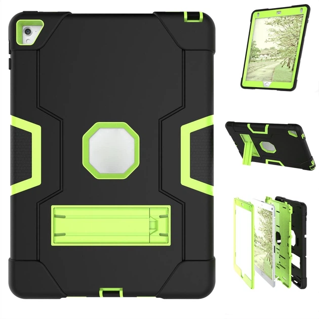 Чохол ARM Standart Apple New iPad 5 (2017) 9.7" протиударний з підставкою Black/Green - зображення 4