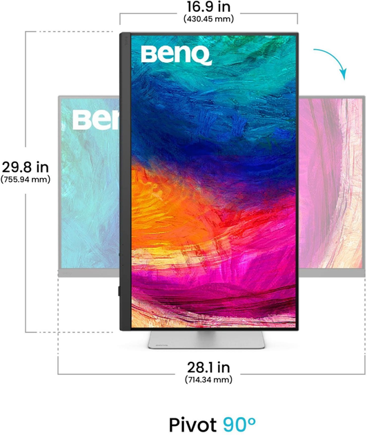 Монитор BENQ PD3226G White-Silver (9H.LMVLA.TBE) - изображение 3