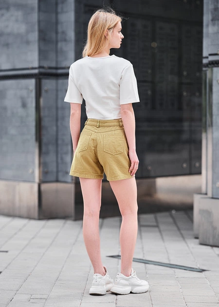 Шорты Женские Стаф Оливковые Джинсовые Обычные Staff Li Olive L (341063) - Фото 2 Шорты Женские Стаф Оливковые Джинсовые Обычные Staff Li Olive L (341063) - изображение 2