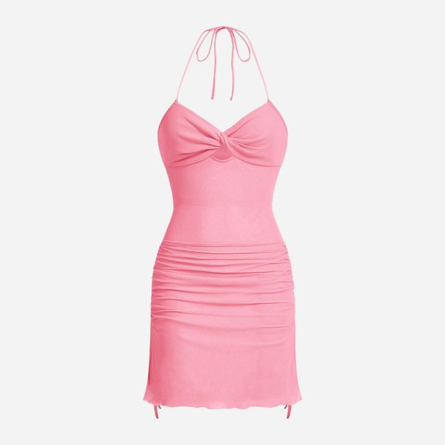 Акція на Плаття коротке літнє жіноче SHEIN GD-00149331 S Світло-рожеве від Rozetka