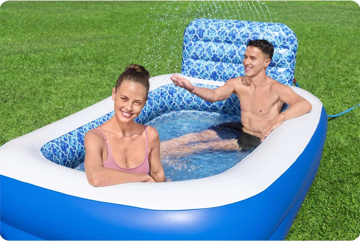 Басейн надувний сімейний Bestway 54451 прямокутний 229 x 152 x 96 см (6941607353455) - зображення 5