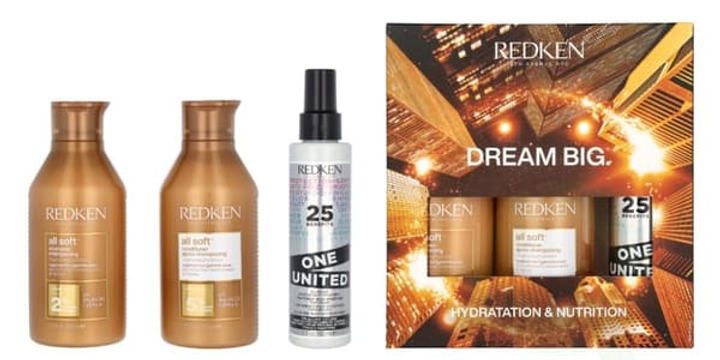 Zestaw do pielęgnacji włosów Redken All Soft Szampon 300 ml + Odżywka 300 ml + Spray 150 ml (3665831100496) - obraz 2