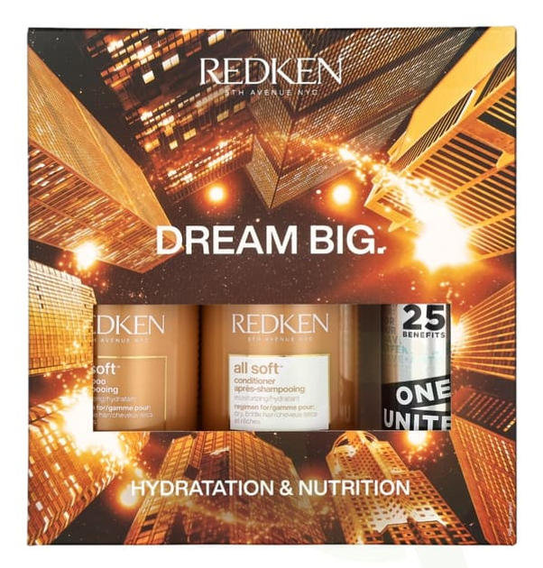 Набір по догляду за волоссям Redken All Soft Шампунь 300 мл + Кондиціонер 300 мл + Спрей 150 мл (3665831100496) - зображення 3