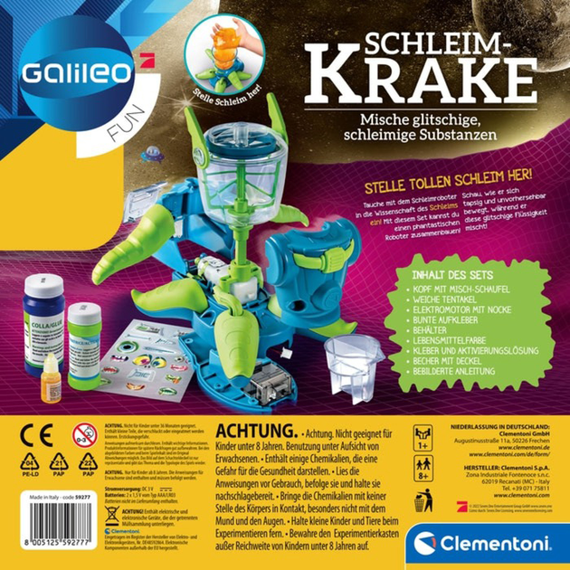 Zestaw Clementoni Galileo Fun Schleim-Krake 59277 (8005125592777) - obraz 5