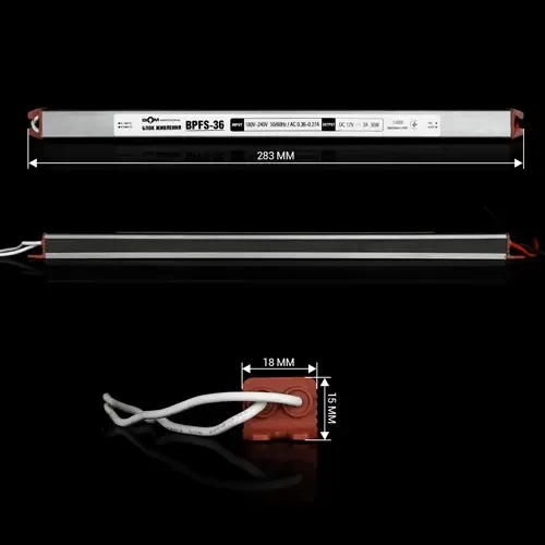 Блок питания Biom Professional DC12 36W BPFS-36-12 3А stick герметичный - изображение 2