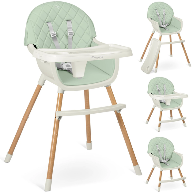 Krzesełko do karmienia Ricokids Nukido Lilo Miętowe (5903890621391) - obraz 2
