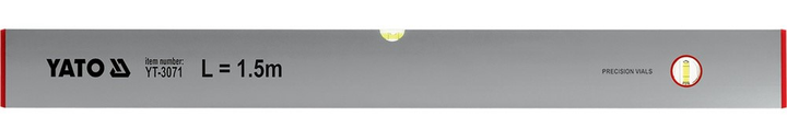 Łata murarska Yato 1.5 m 2 libelki YT-3071 (5906083930713) - obraz 1
